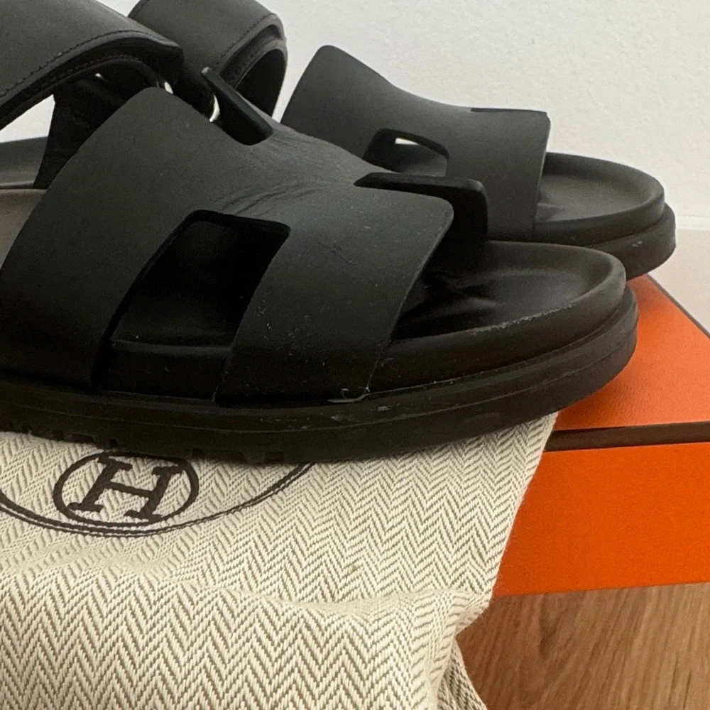 Hermes Leather Chypre Sandals - Picture 7 of 11